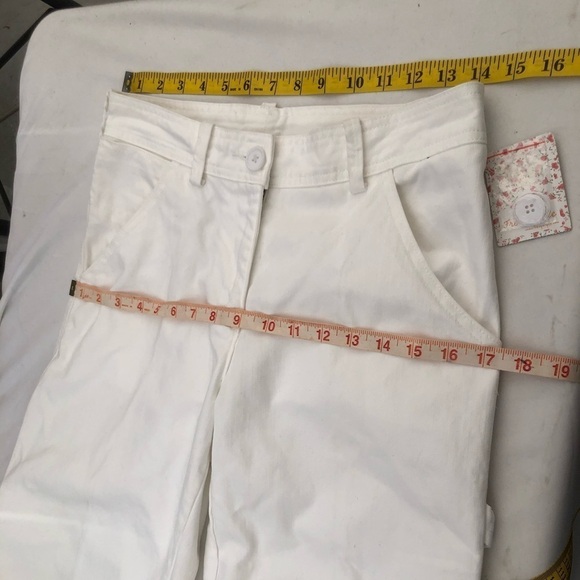 Free People Carpenter Crop White Raw Hem Jeans 2 - Picture 7 of 10